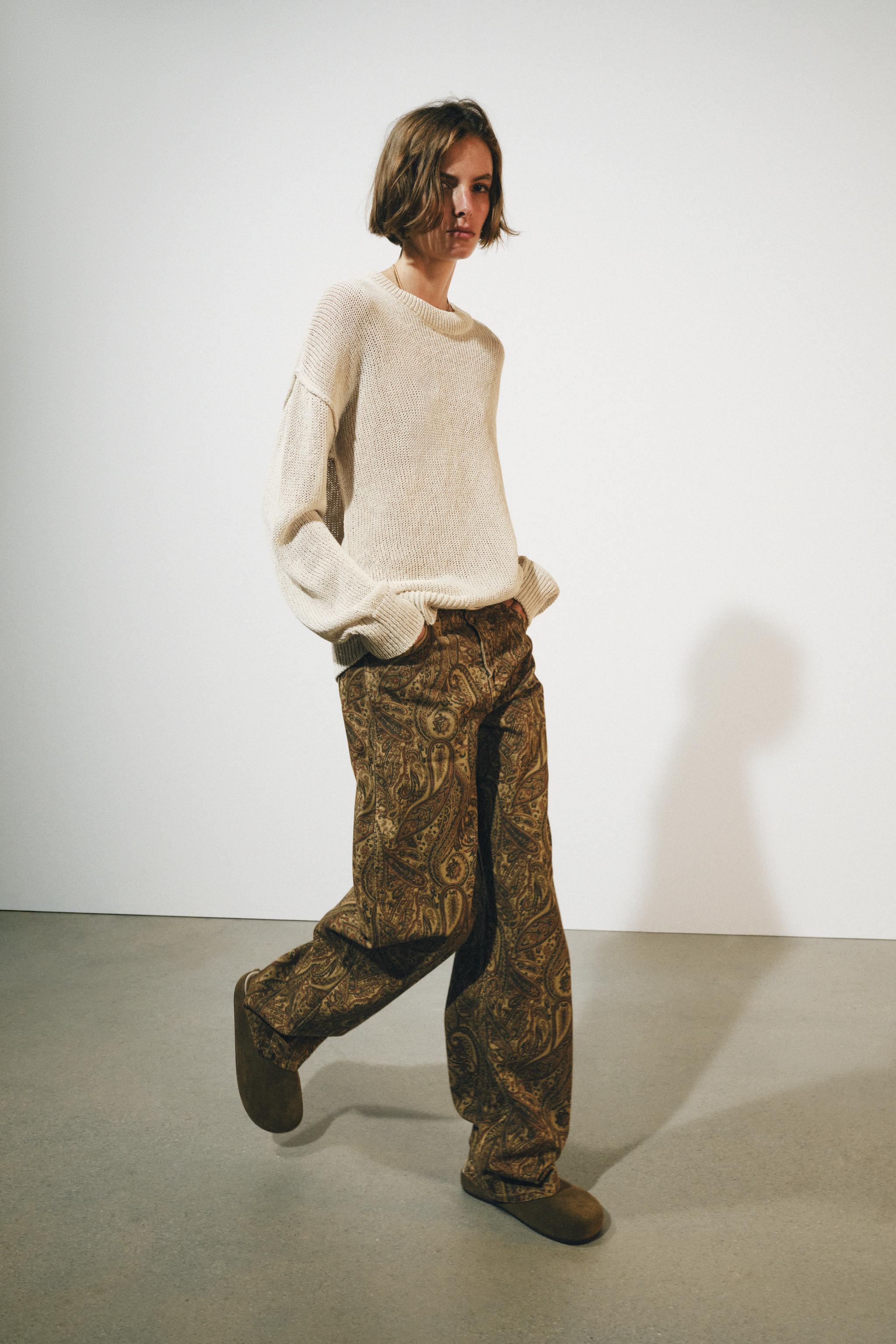ZW COLLECTION MID-RISE CURVED STRAIGHT JEANS
